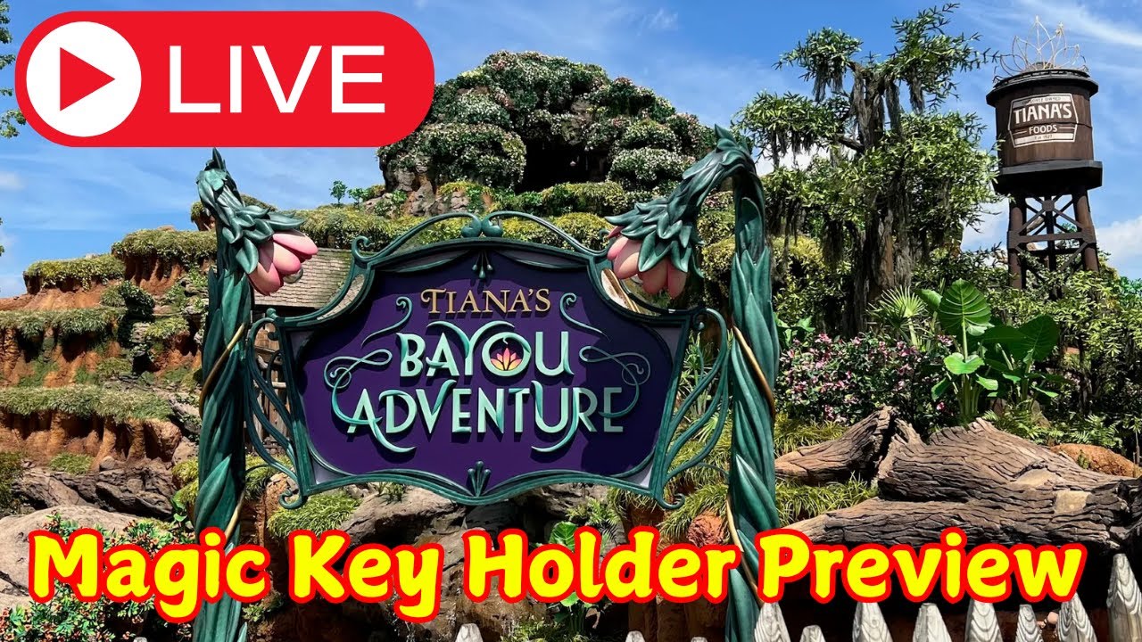 🔴 LIVE Tiana's Bayou Adventure Magic Key Holder Preview at Disneyland Resort