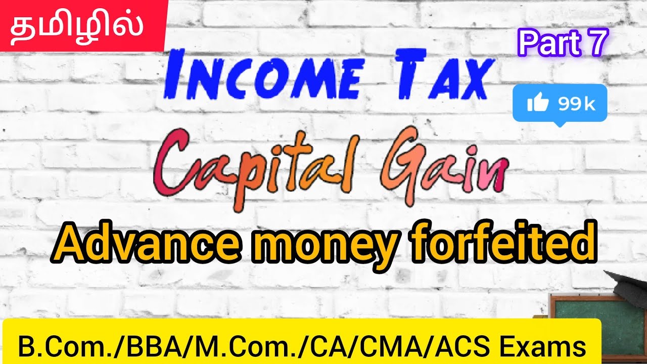 Long Term Capital Gain | Problem | Advance money forfeited