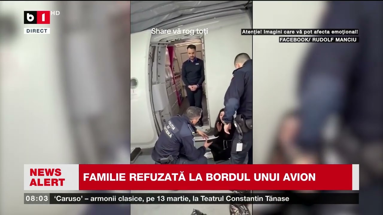 FAMILIE REFUZATĂ LA BORDUL UNUI AVION_Știri B1TV_23 febr. 2026