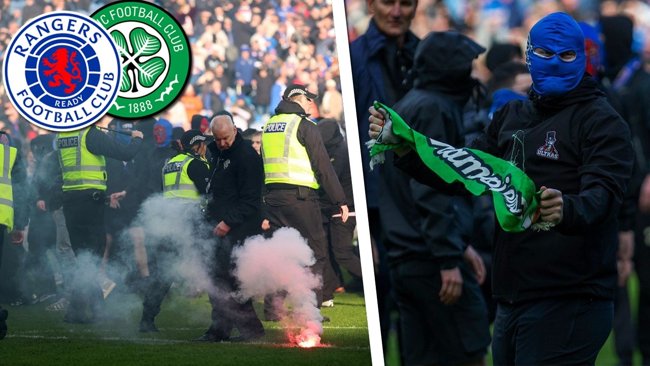 Rangers v Celtic: Rangers fans storm pitch as Celtic cup tie explodes into chaos!