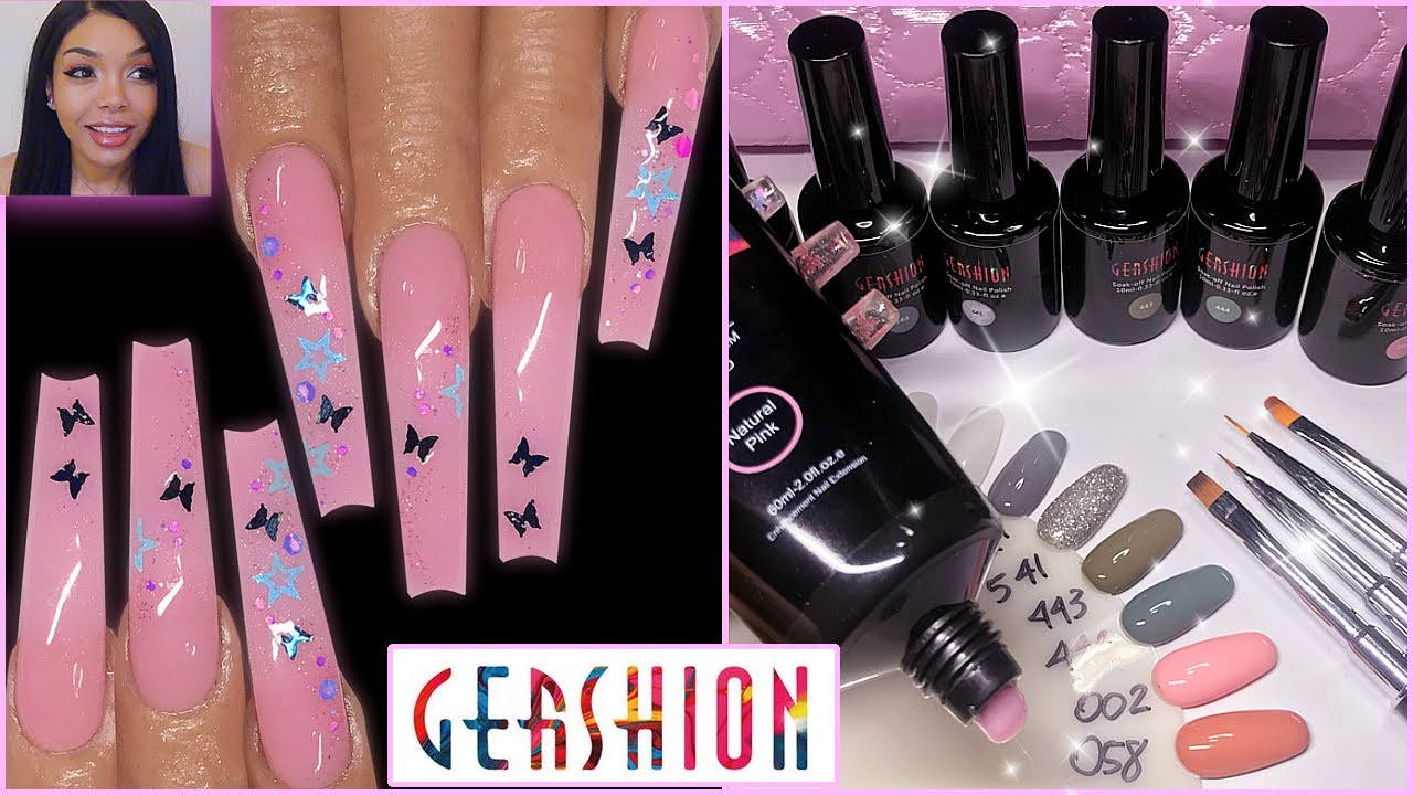 Beginner Friendly POLYGEL Nails Tutorial! GERSHION New Products 💅🏽 Step by Step