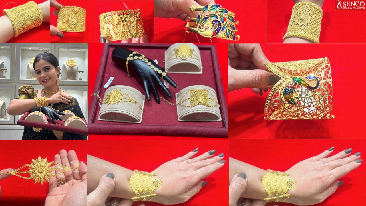 SENCO GOLD & DIAMOND BROAD KANGANS, MANTASHA /BALA CHUR BANGLES WITH CODES & PRICES
