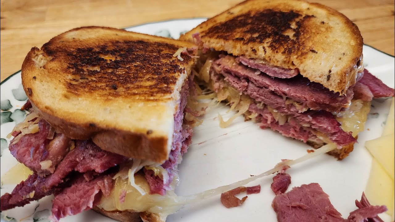 Rubin Sandwich - Grilled Corned Beef with Swiss Cheese - Best I Ever Tasted - The Hillbilly Kitchen