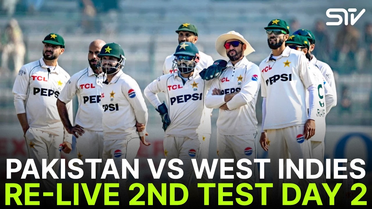🔴 - 𝐑𝐄𝐋𝐈𝐕𝐄 | Pakistan vs West Indies | 2nd Test | Day 02 | Test Series 2025 | PCB | M3L1K