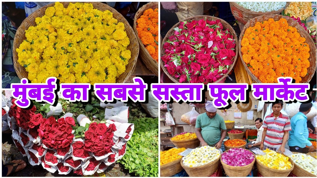 मुंबई का सबसे सस्ता फूल मार्केट  Biggest wholesale flower market of india #flowermarket  #dadar