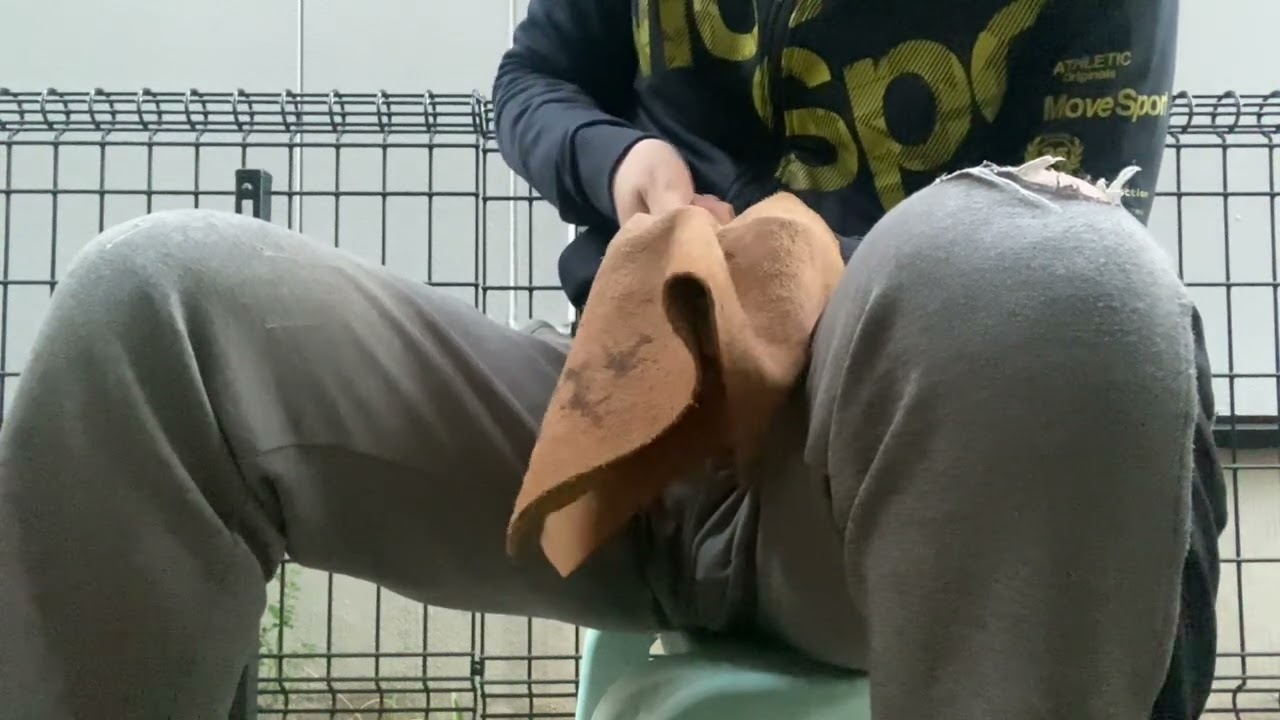 石割り練習　黒曜石で石鏃作り2（押圧剥離で調整）