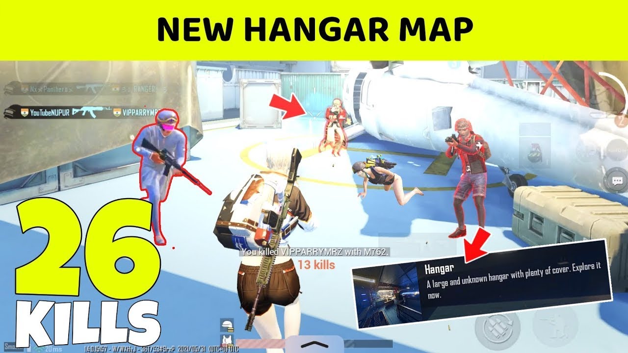 PUBG MOBILE NEW TDM MAP HANGAR | FIRST GAMEPLAY OF HANGAR MAP - PUBG MOBILE [ HINDI ] H2Ogaming