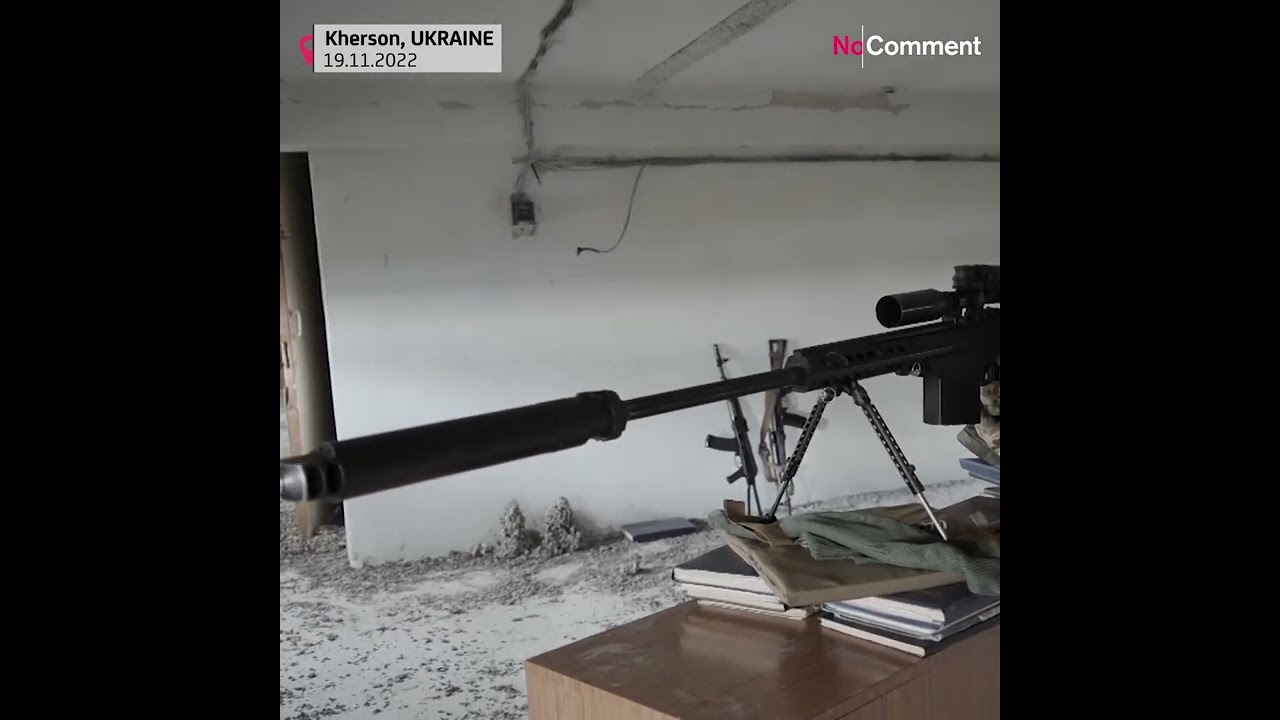 Украинские снайперские пожары в российских солдатах через реку Днипро #Shorts #Nocomment