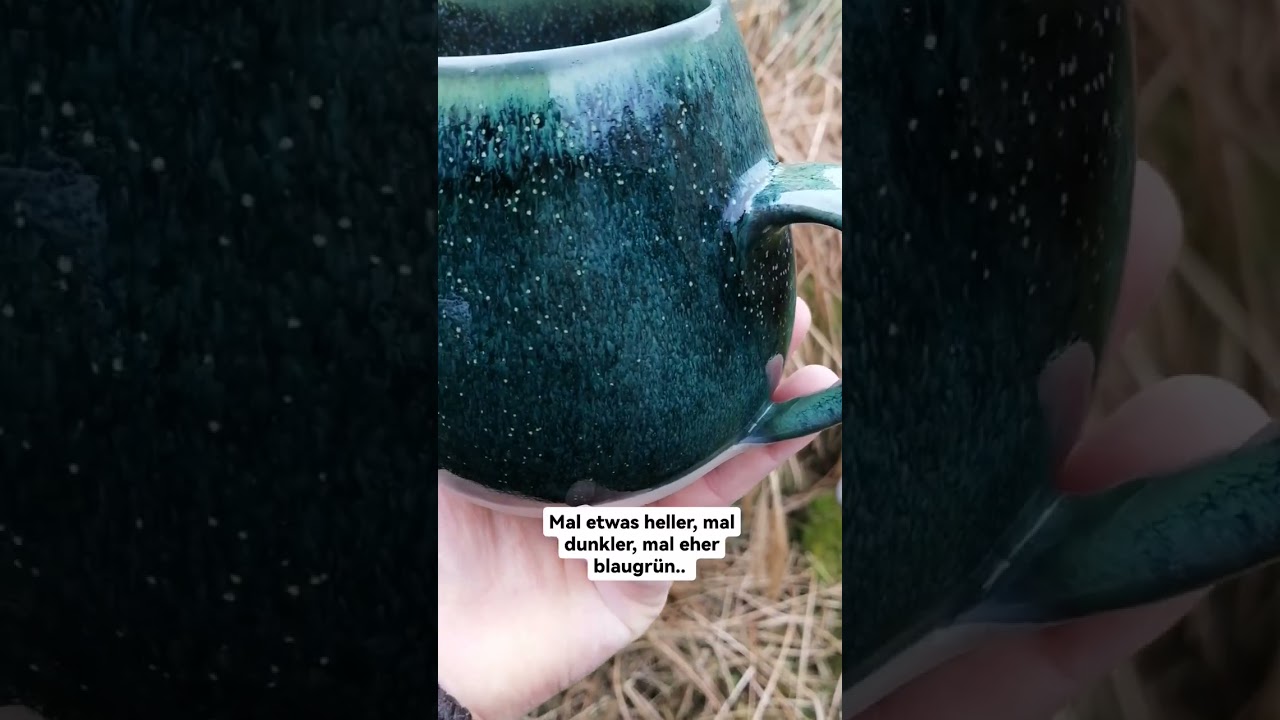 handgemachte Keramik in Gr&uuml;n - magic green - T&ouml;pferei am Wald