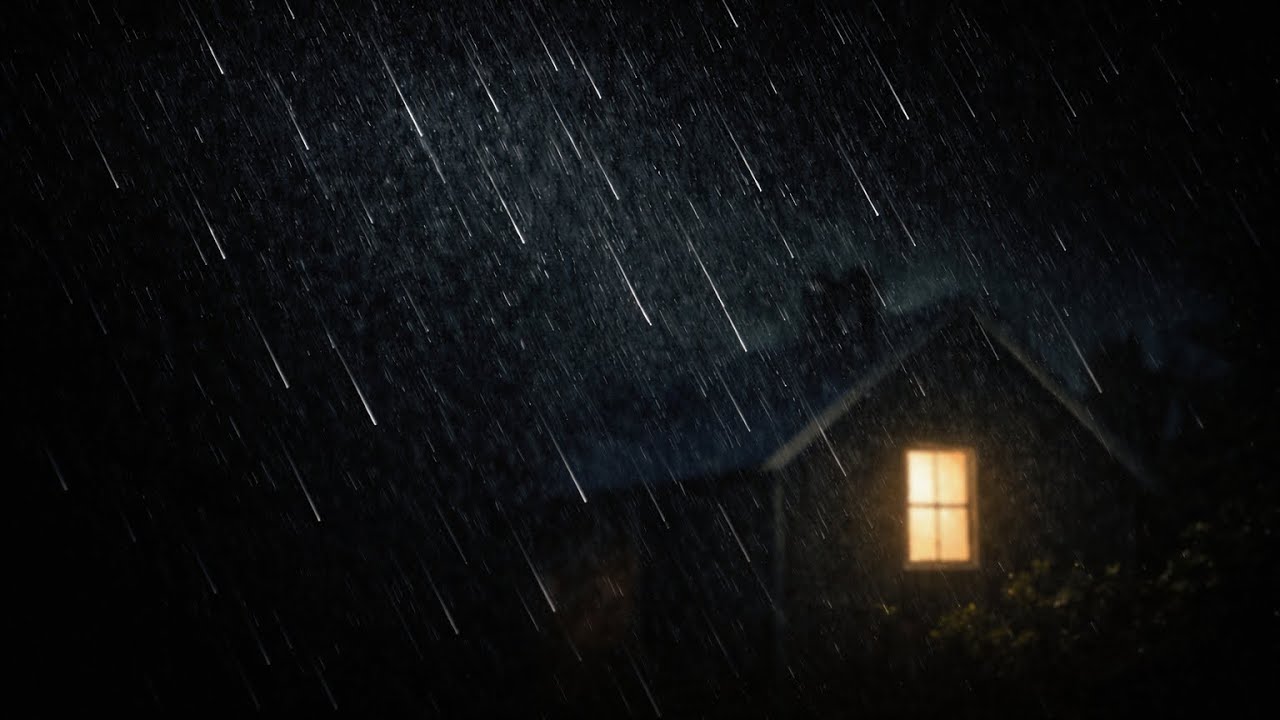 Night Rain Falling 🌧️ Calm Rain Sounds for Deep Sleep & Relaxation