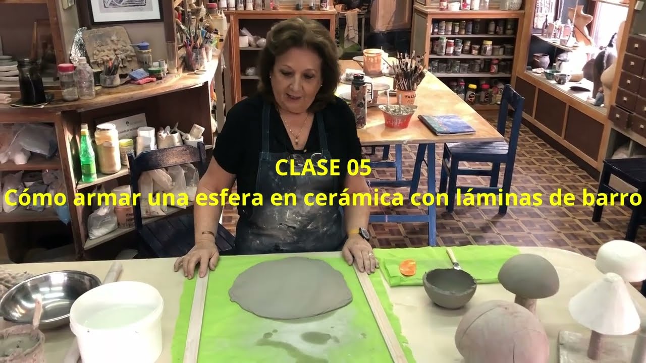 Cómo armar una esfera en cerámica con láminas de barro