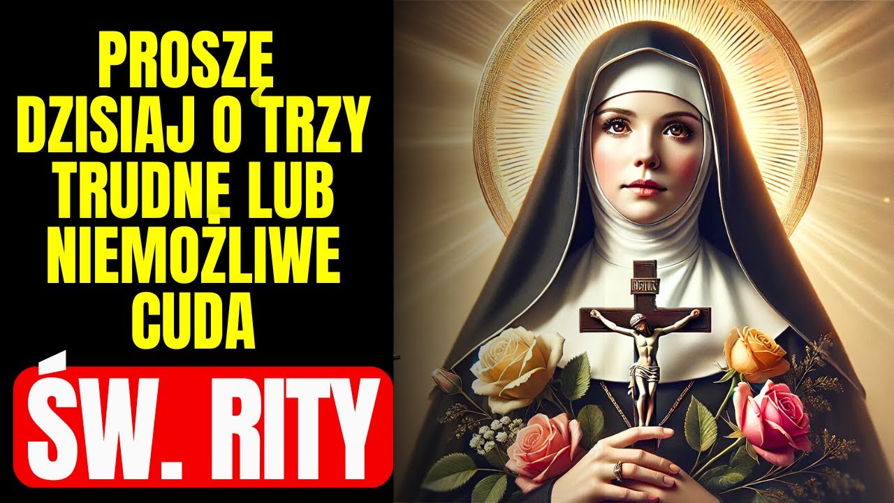 🌹POTĘŻNA MODLITWA O OTRZYMANIE PILNEGO CUDU - ŚWIĘTA RITA Z CASCII🌹