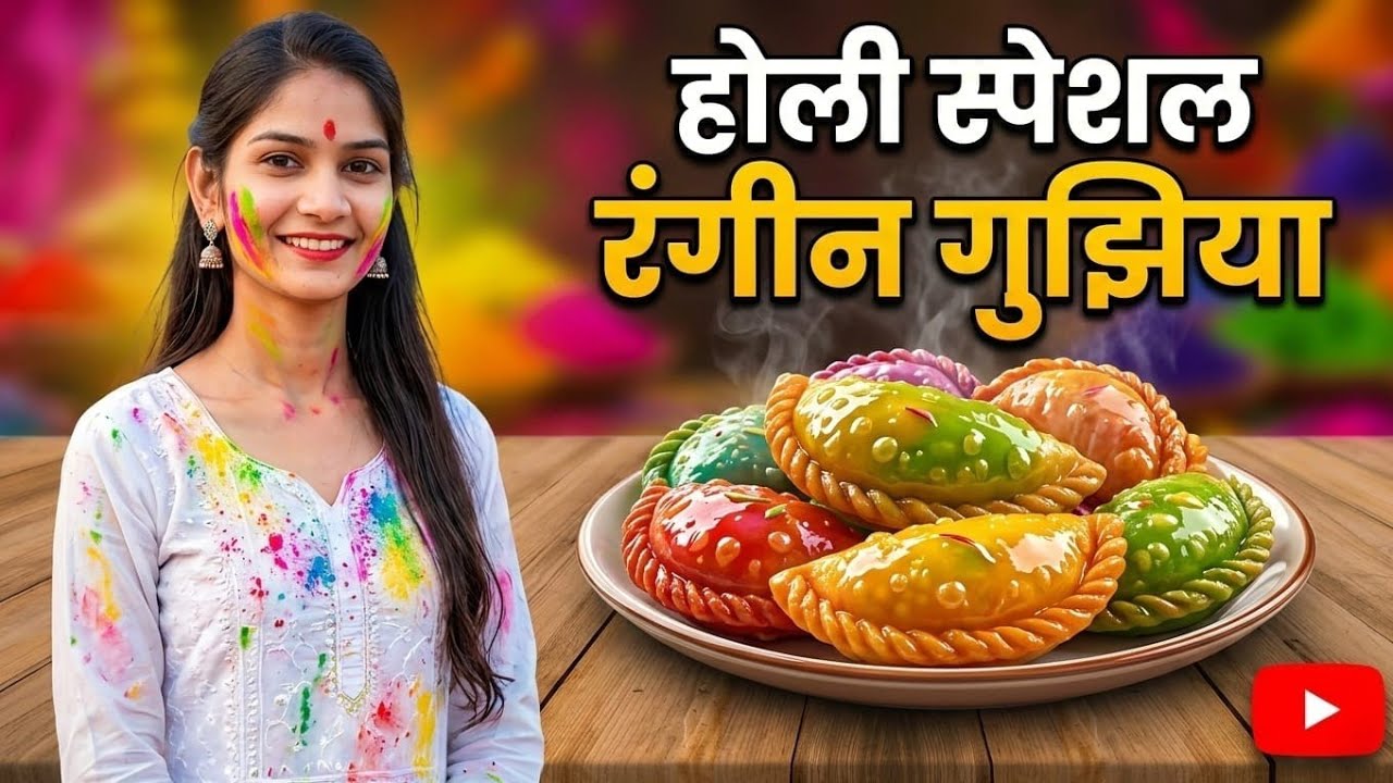 Holi Special Colourful Gujiya Recipe | Gujiya Banane Ka Naya Tarika | SM Rasoi Official Live
