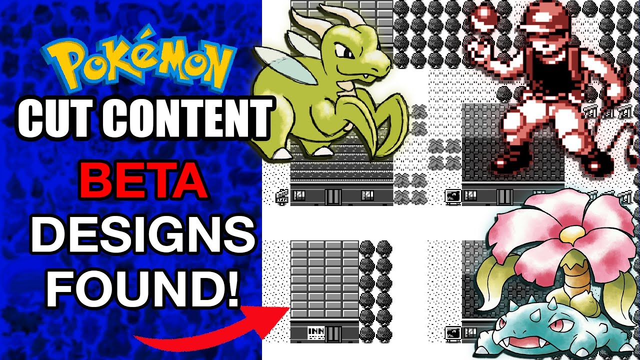 Beta Design of Pokemon Red & Blue | Pokemon Cut Content