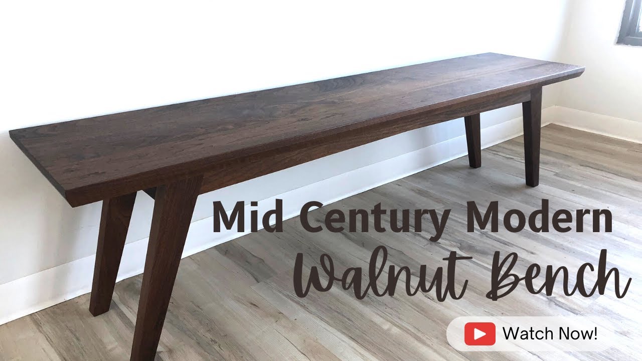Mid Century Modern Walnut Bench Build | Custom Furniture Edmonton