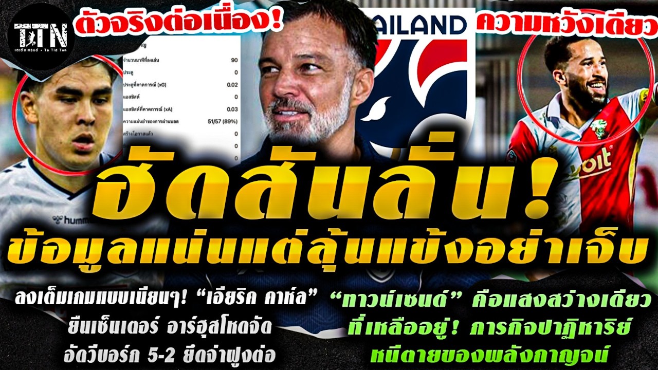 #ด่วน จิ๊กซอว์สุดท้าย! “ฮัดสัน” ลั่นข้อมูลแน่น พร้อมฟัดเติร์กฯ / คาห์ล ลงเต็มเกม! อาร์ฮุสถล่ม 5-2