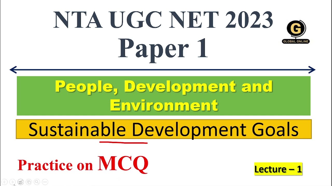 SDG MCQ for UGC NET | People Development and Environment MCQ for UGC NET Exam |  UGC NET Paper 1