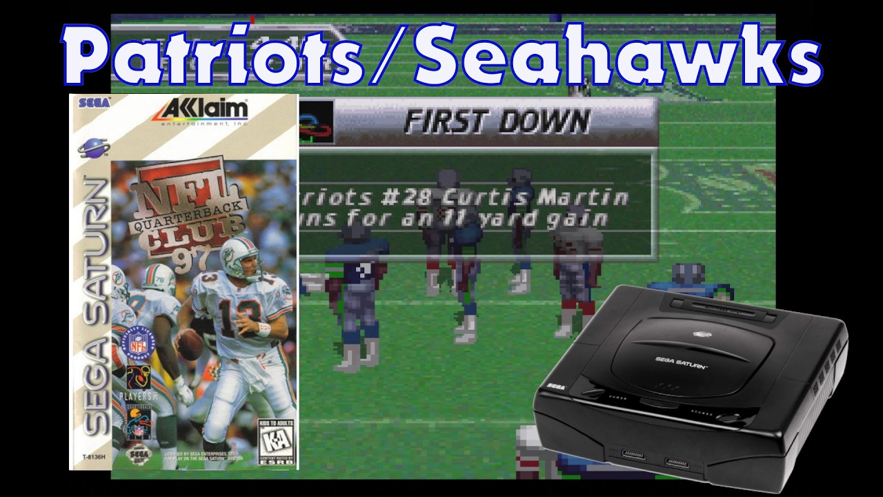 Patriots / Seahawks Sim - NFL Quarterback Club 97 - Sega Saturn (1996)