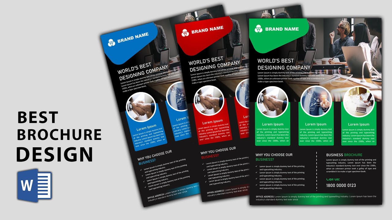 Marketing Brochure Design in Ms Word | single page flyer | copyright free Template