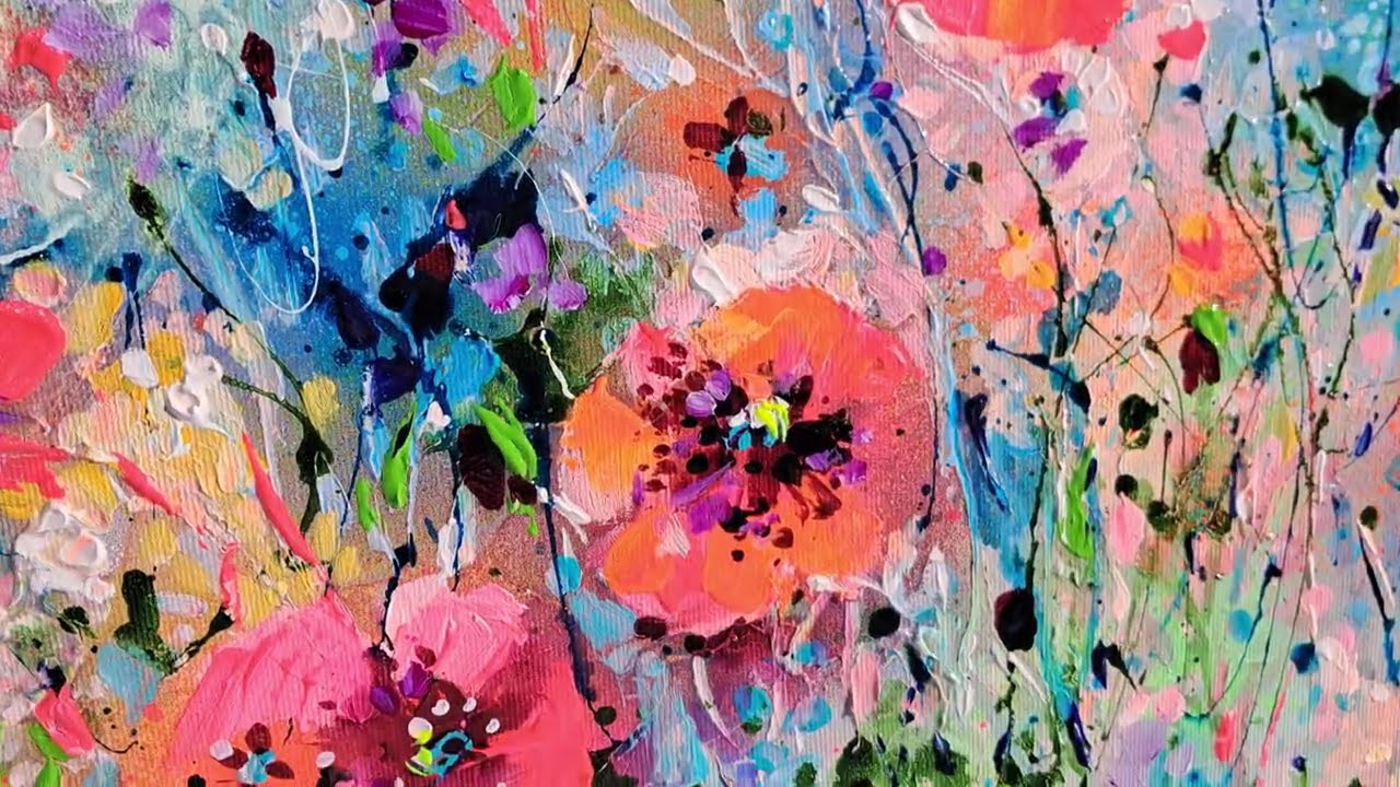 Tuscany Poppy Field  #italianlandscapes #tuscanyvibes #wildflowers #landscapepainting #poppies #art 