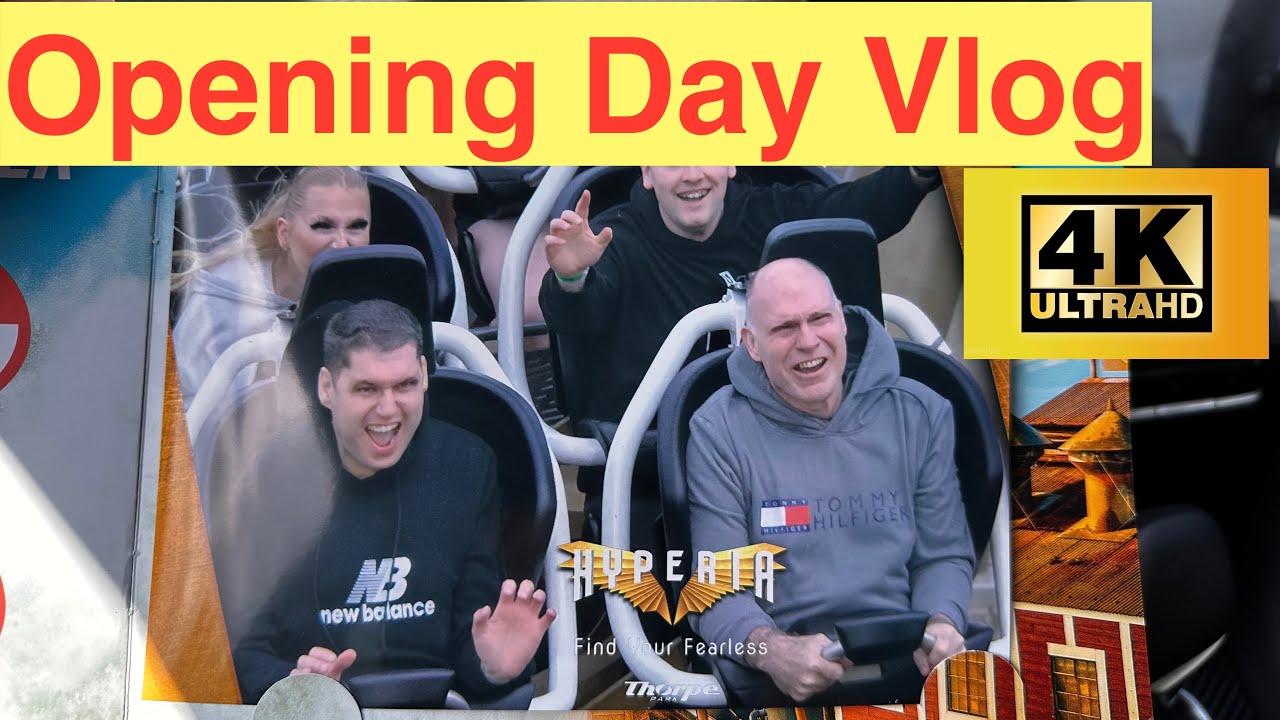 Hyperia opening day vlog in 4K - First Ride & Review plus opening show - Thorpe Park Resort