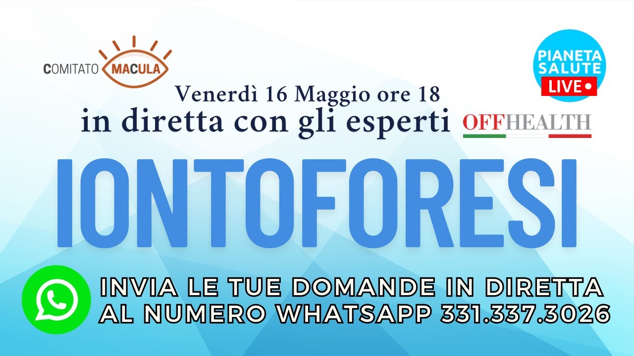 Iontoforesi per la maculopatia secca: diretta con gli esperti. COS’È LA IONTOFORESI E COME FUNZIONA?