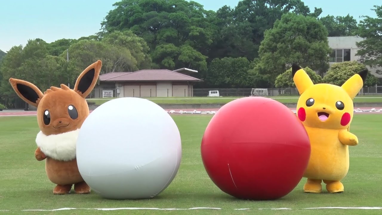 【公式】イーブイ vs ピカチュウ勝つのはどっち？ 種目：大玉転がし
