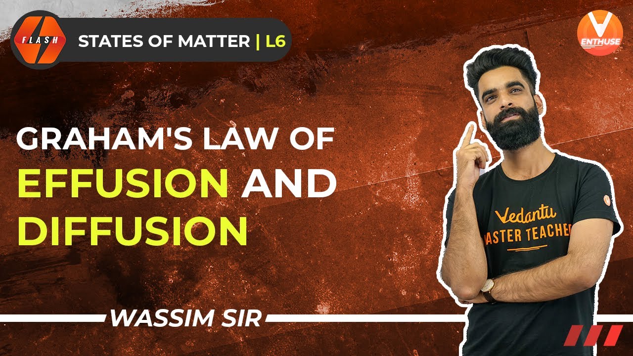 States of Matter L-6 | Graham's Law of Effusion & Diffusion | JEE Chemistry | Flash | V JEE Enthuse
