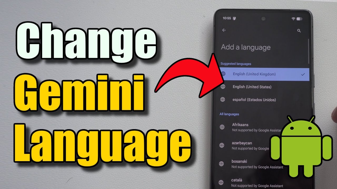 Как изменить язык приложения Gemini в приложении Google на телефоне Android (лучший способ)