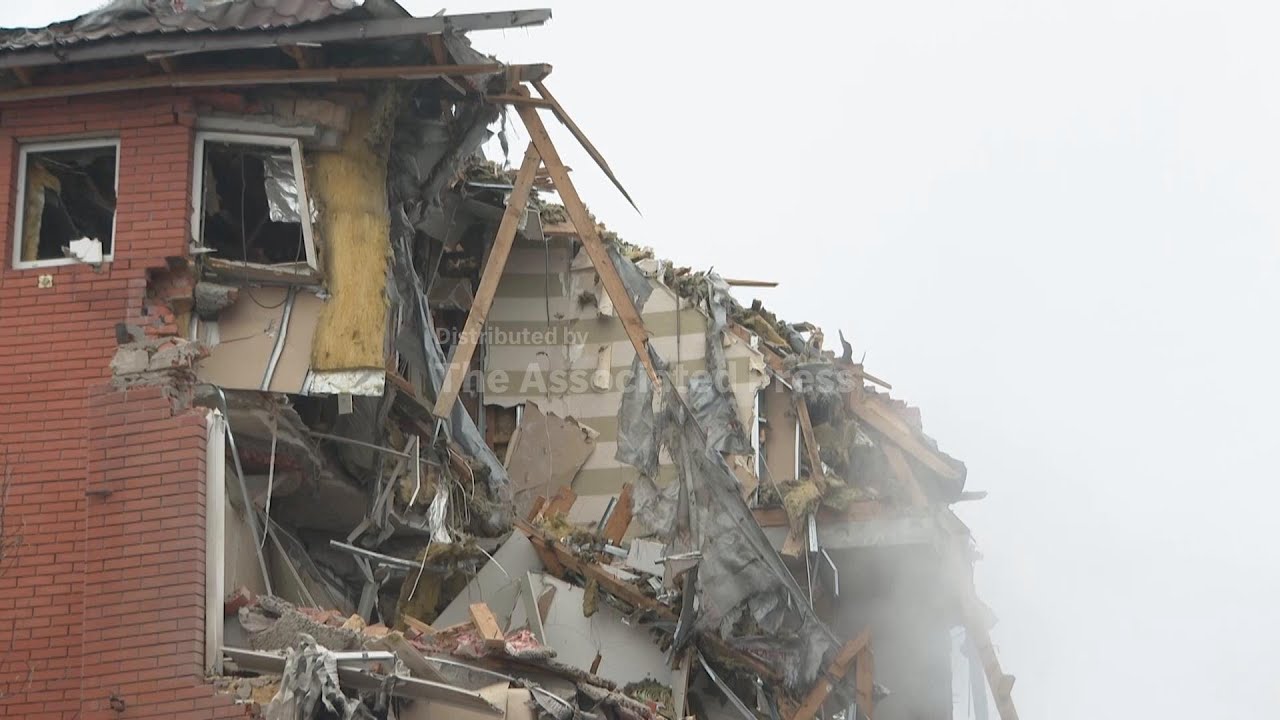 Russian missile and drone barrage hits Kyiv suburbs, killing 1 person