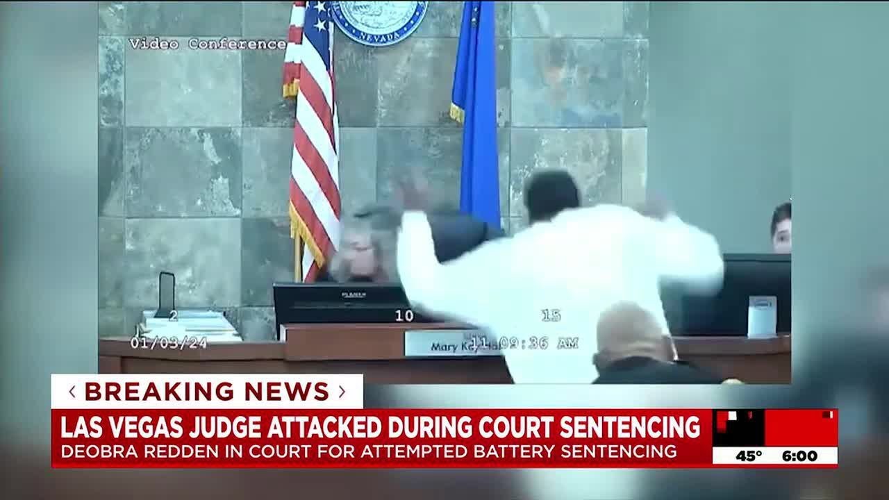 WATCH: Clark County District Court judge attacked during sentencing hearing