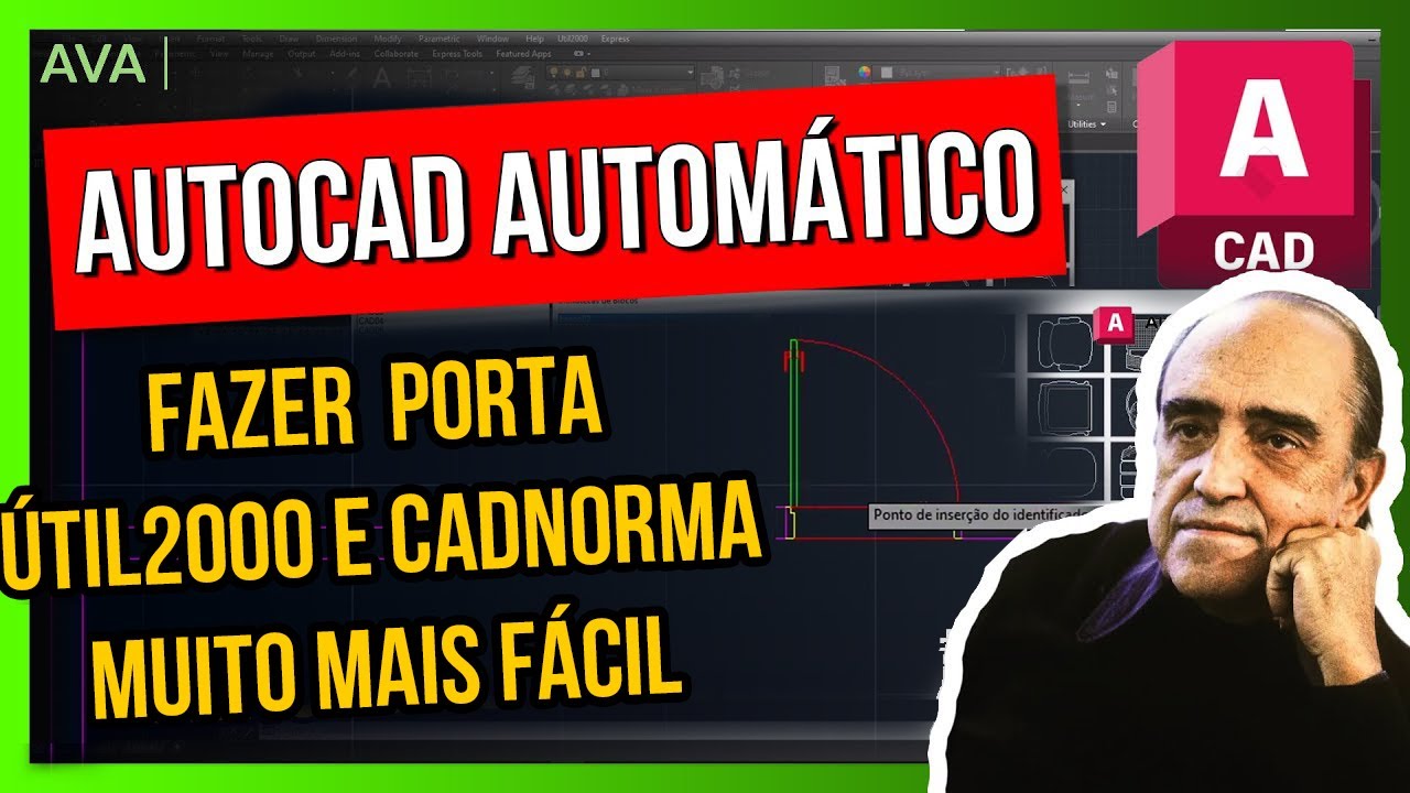 Como Desenhar PORTAS passo a passo AutoCad 2024 INICIANTE com o Plugin Cadnorma Util2000 automático