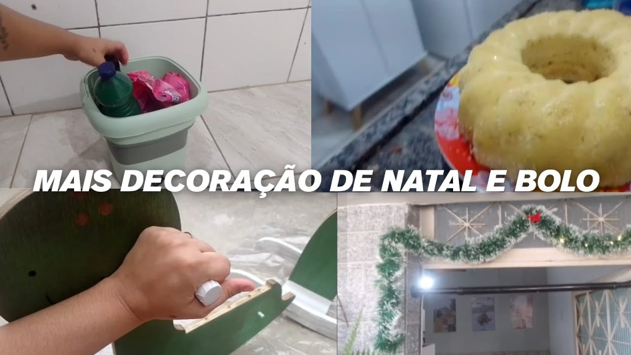 Fazendo bolo e decorando mais a casa pro natal 