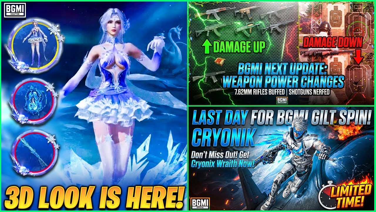 😍 FINALLY, GLACIER ULTIMATE SET 3D LOOK IS HERE || 4.2 SHOTGUN POWER REDUCE (META OVER) || LAST DAY.