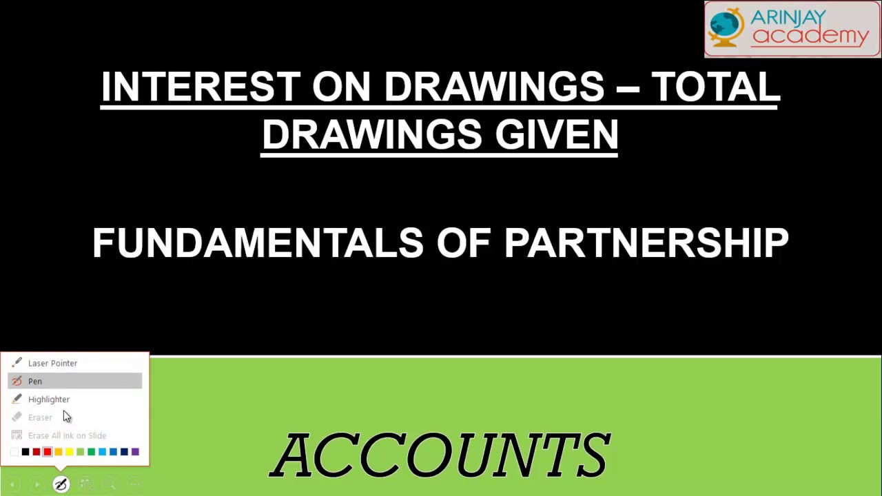 Fundamentals of partnership -  Date of drawings not given  Calculation of Interest on drawings