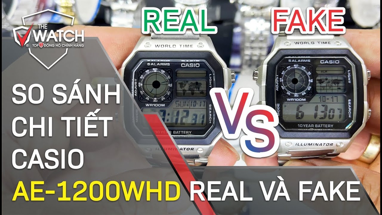 So Sánh Chi Tiết Đồng Hồ Casio AE-1200WHD-1AVDF Real Và Fake | 0876.35.6666 #Shorts