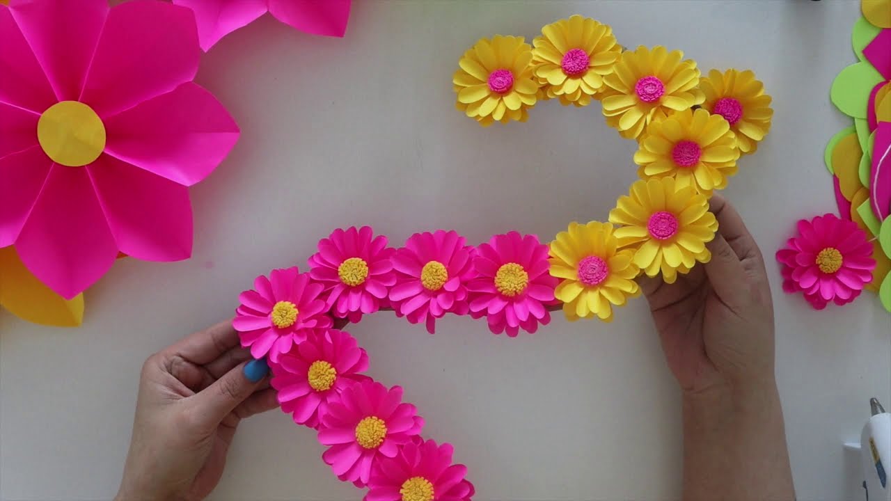 DIY Floral Number for Birthday/Anniversary | Paper Flower Birthday Decoration Ideas at Home