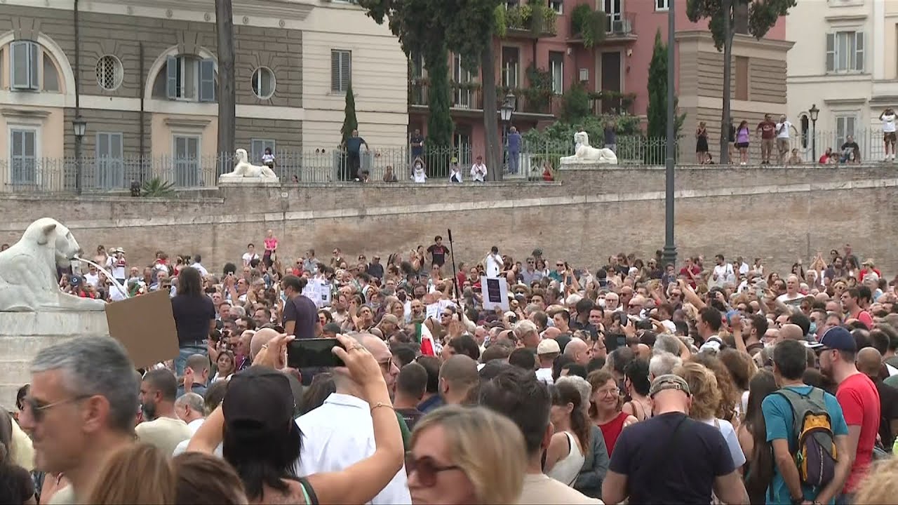 Demonstration in Rome against mandatory 'green pass' | AFP