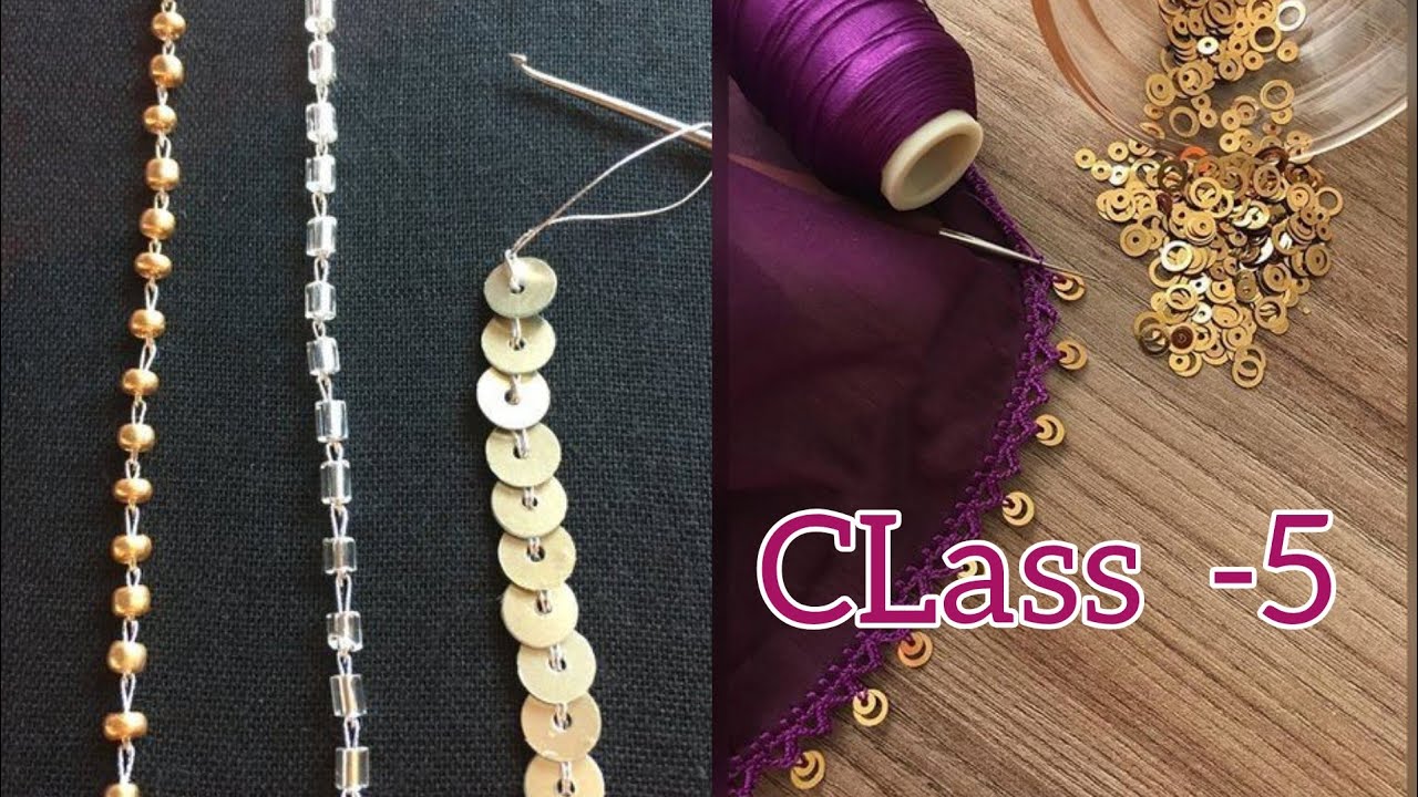 Basic Sequence Embroidery work /sipi sitara  Hand Embroidery for Beginners HINDI,  English