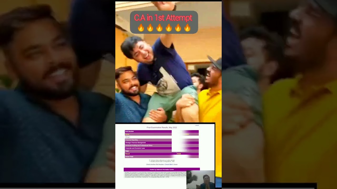 CA result reaction | CA topper 2022 Nov | CA result reaction 2022 | CA status | #ca #shorts #icai