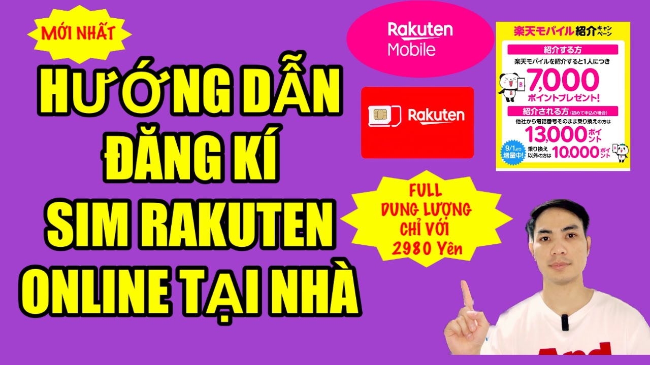 Cách đăng kí sim Rakuten Online | Đăng kí sim Rakuten Cực dễ