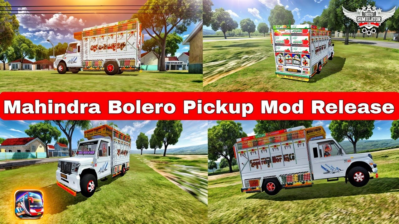 Modified Mahindra Bolero Pickup Mod For Bus Simulator Indonesia | Release Mahindra Bolero Pickup Mod