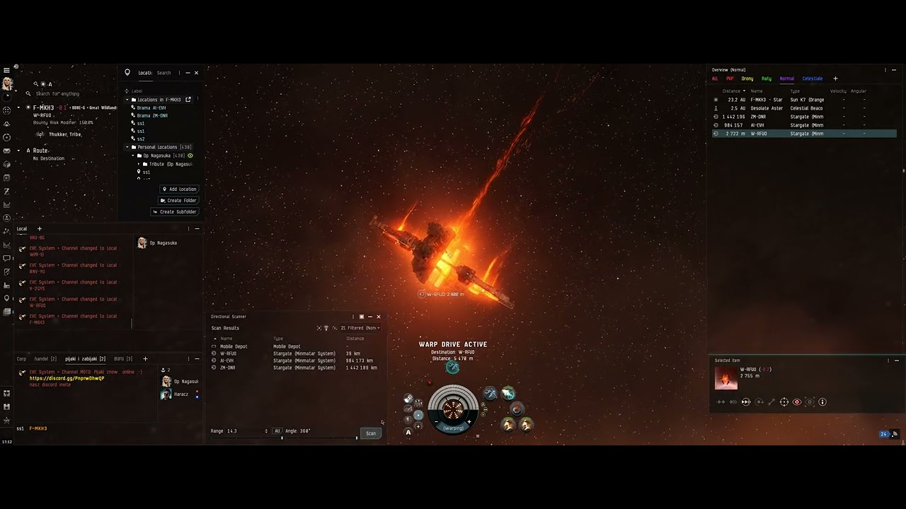 Eve Online - Astero Survives Ghost Site Explosion in Null (With fit)