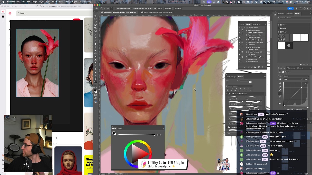Stylized art study and chatting ✏️