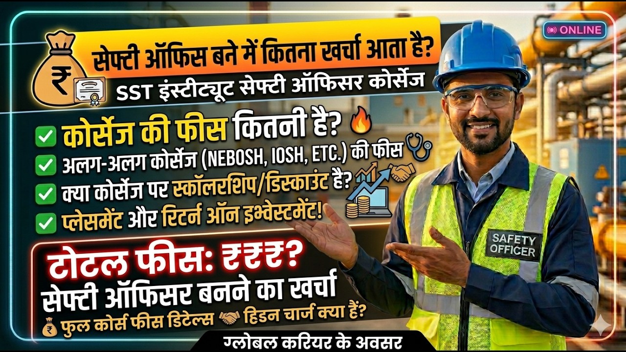 सेफ्टी ऑफिसर बनने में कितना खर्चा आता है Online Safety Officer Courses Fees  in India
