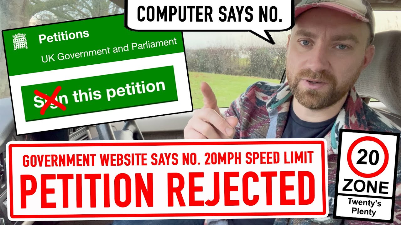 20mph speed limit petition REJECTED. What's going on...?