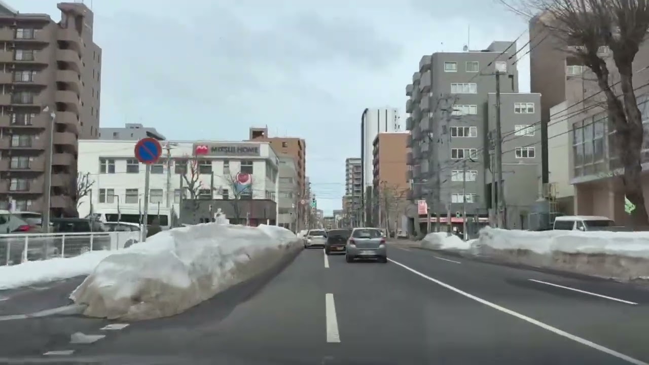 【走行動画】3月13日￼の東苗穂から桑園方面