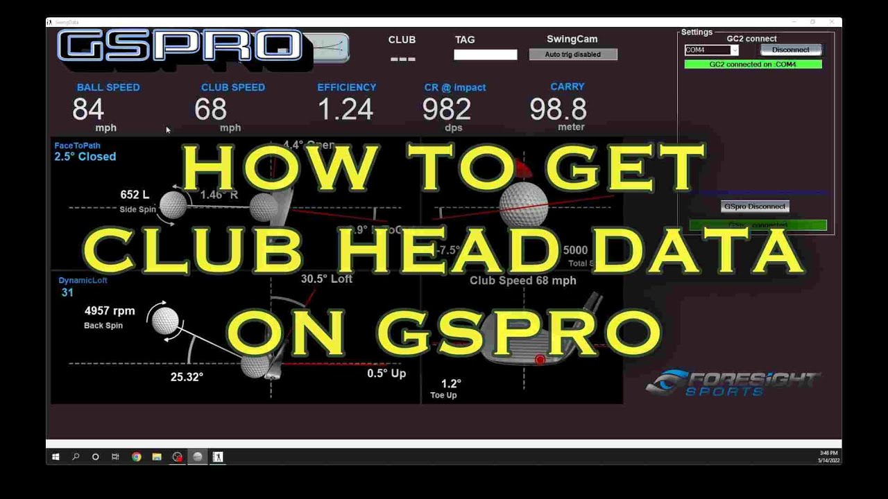 MUST SEE! How to get Club Head Data on GSPRO.