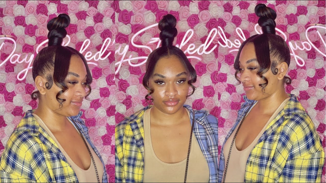 HOW TO: TOP KNOT BUN WITH SPILT BANGS