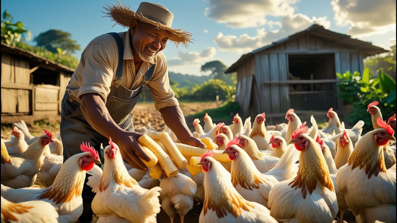 How to raise clean chickens - Feed chickens cassava to make their meat tastier | Rustic Charm Farm
